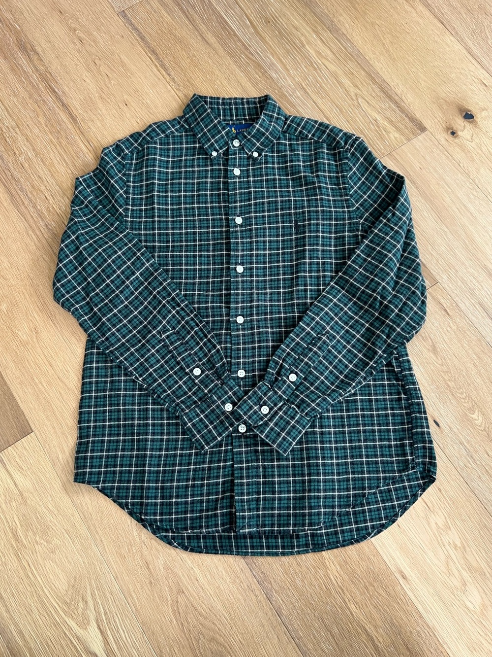 Polo Ralph Lauren Boys flannel 100% Cotton button down shirt - Large (14-16)